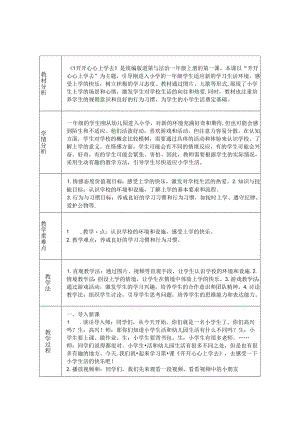《1 开开心心上学去》教学设计-2024-2025学年道德与法治一年级上册统编版.docx