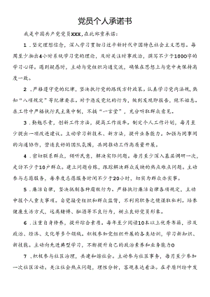 党员个人承诺书.docx