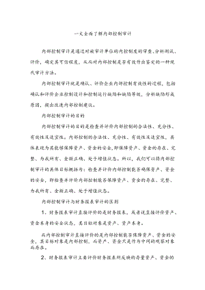 一文全面了解内部控制审计.docx