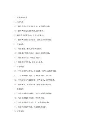设备风险清单及应急预案.docx