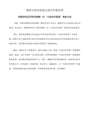 小组合作新闻稿.docx