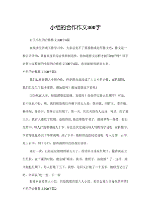 小组的合作作文300字.docx
