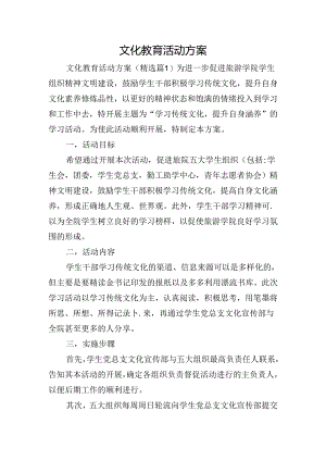 文化教育活动方案.docx