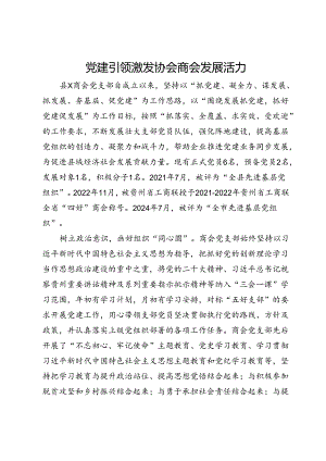 先进党支部事迹材料：党建引领激发协会商会发展活力.docx