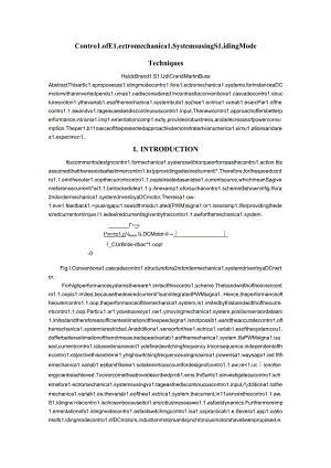 Control of Electromechanical Systems using Sliding Mode Techniques.docx