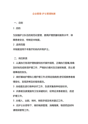企业管理-护士管理制度.docx