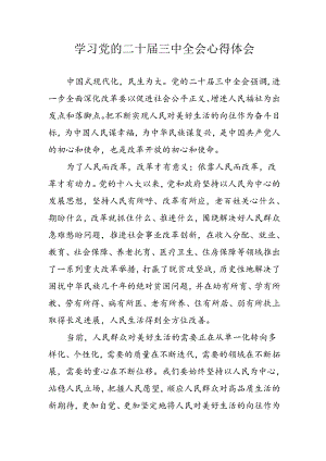 学习2024年学习党的二十届三中全会个人心得体会 （汇编3份）.docx