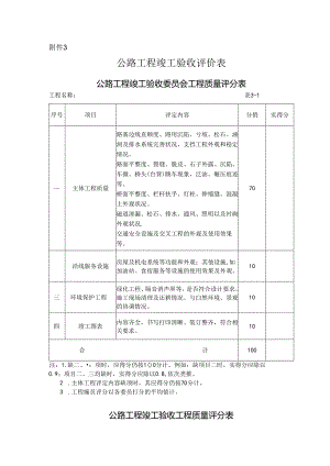 公路工程竣工验收评价表.docx