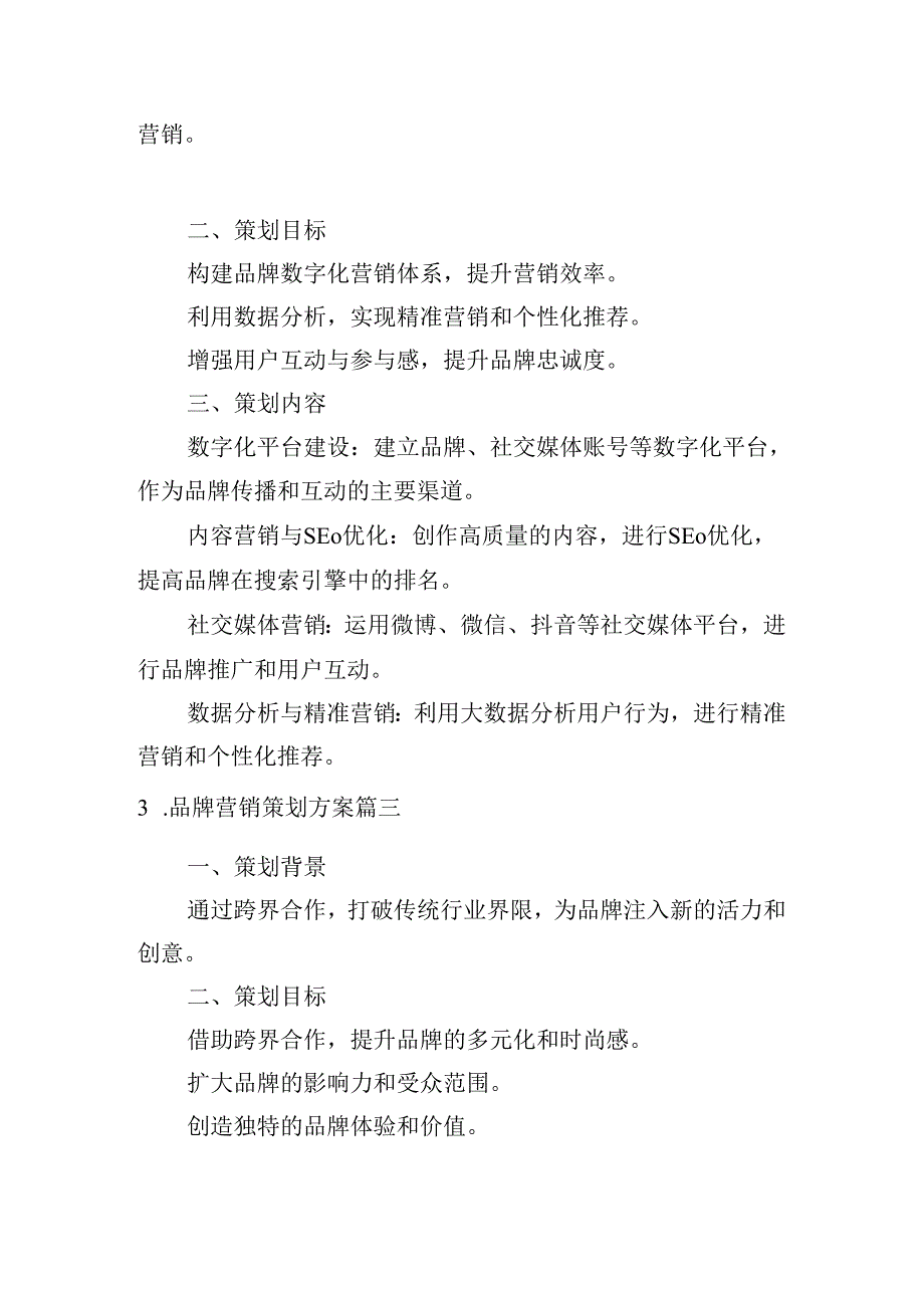品牌营销策划方案（通用10篇）.docx_第2页