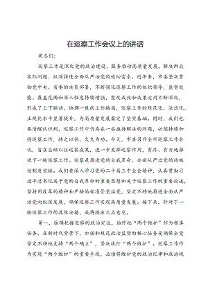 在巡察工作会议上的讲话.docx