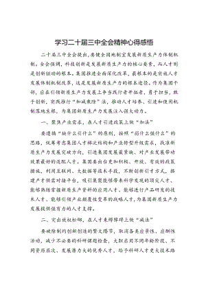 学习二十届三中全会精神心得感悟(7).docx