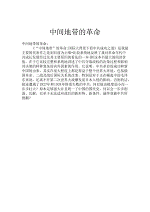 中间地带的革命.docx