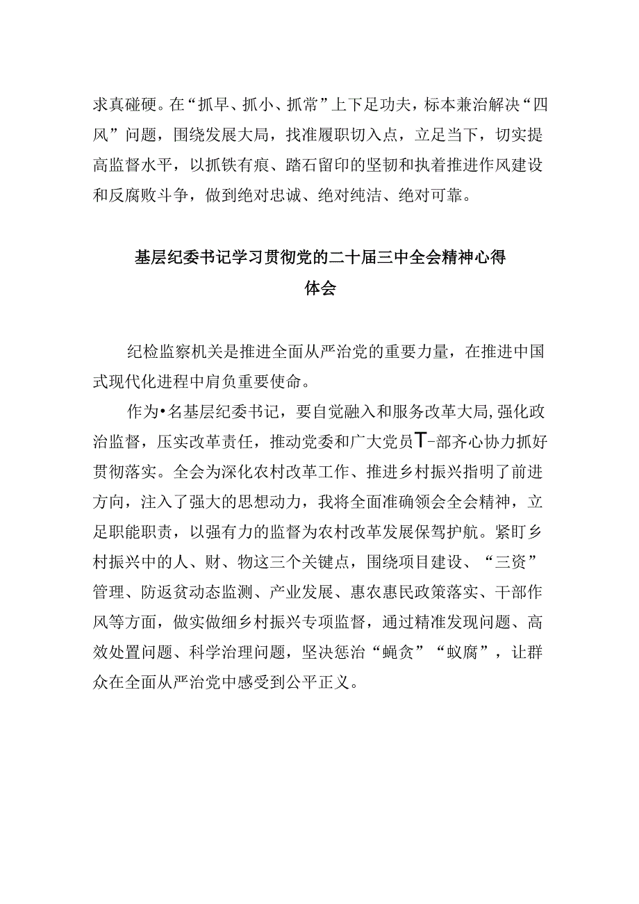 派驻纪检干部学习二十届三中全会精神研讨发言5篇（详细版）.docx_第2页