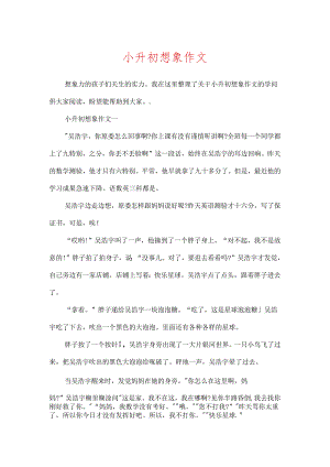 小升初想象作文.docx