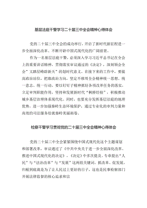 基层法庭干警学习二十届三中全会精神心得体会（共8篇）.docx