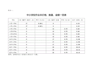 义务教育阶段作业本费构成表.docx