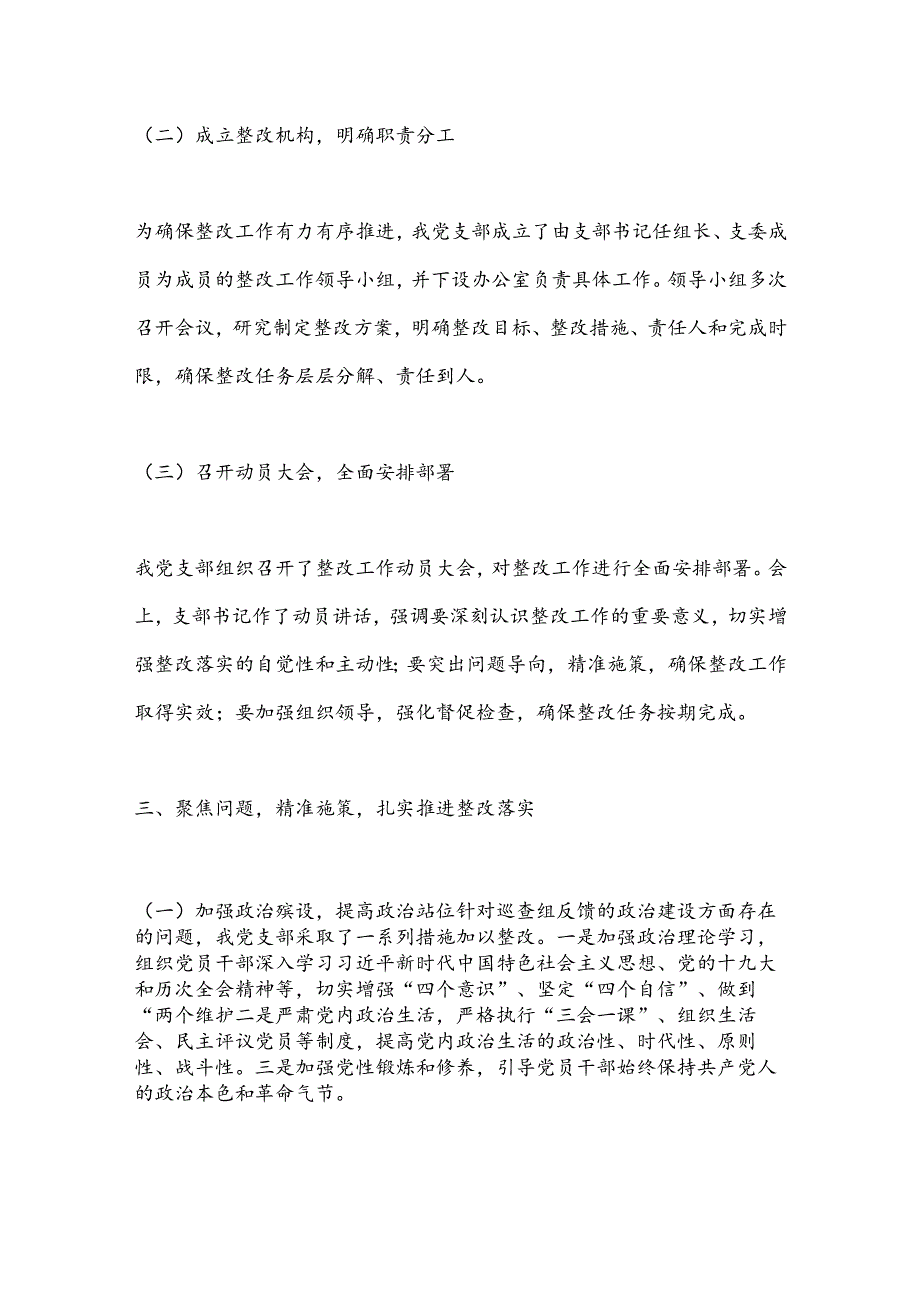 党支部关于县委巡查组反馈意见整改落实情况的通报.docx_第2页
