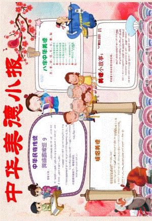 手抄报文明礼仪美德尊敬师长.docx