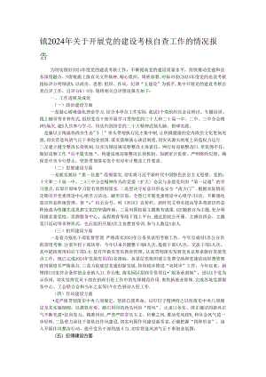 镇2024年关于开展党的建设考核自查工作的情况报告.docx