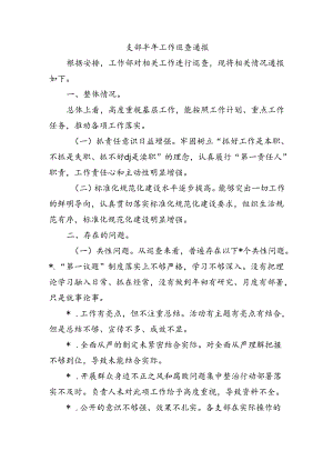 支部半年工作巡查通报.docx