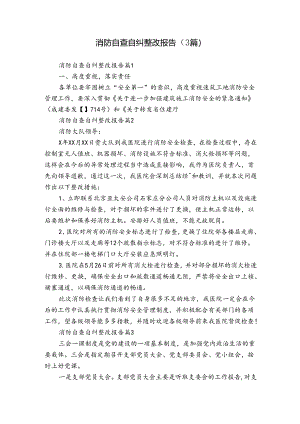 消防自查自纠整改报告（3篇）.docx