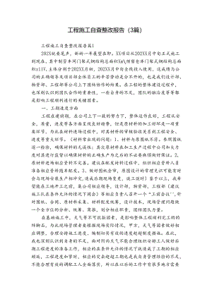 工程施工自查整改报告（3篇）.docx