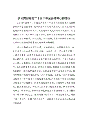 学习贯彻党的二十届三中全会精神心得感悟(4).docx