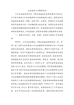 纪委监委三中精神总结.docx