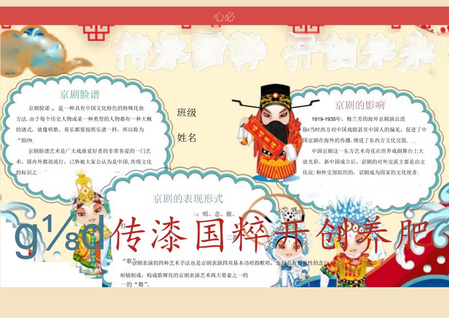 手抄报戏曲小报.docx_第1页