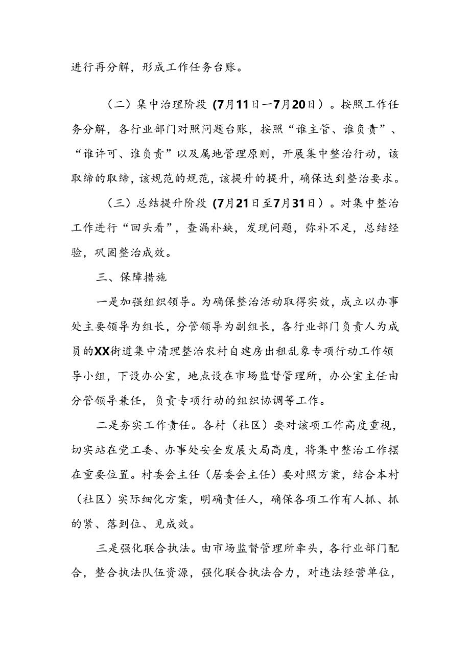 XX办集中清理整治农村自建房出租乱象专项行动实施方案.docx_第2页
