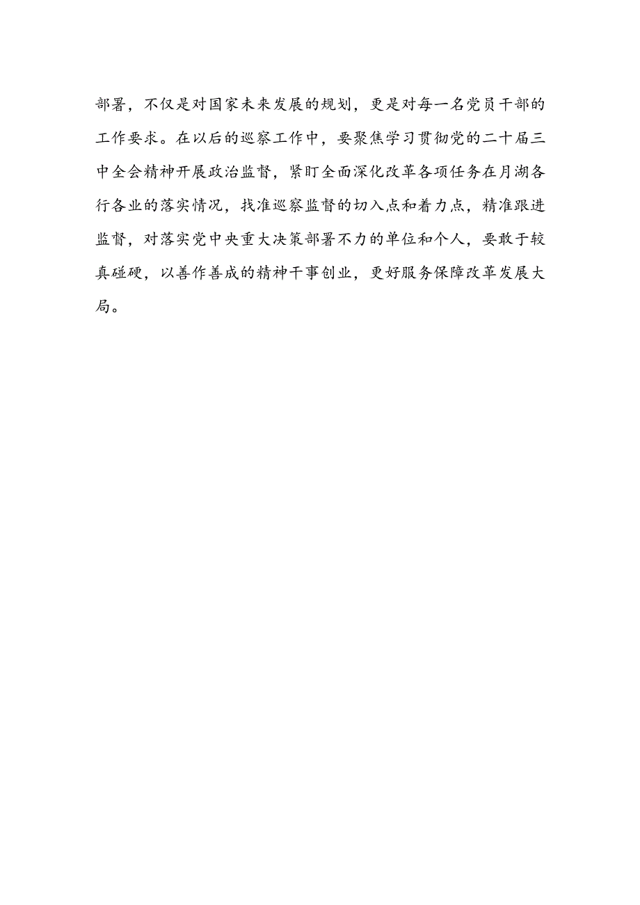 基层巡察干部二十届三中全会精神专题学习研讨交流发言材料.docx_第2页