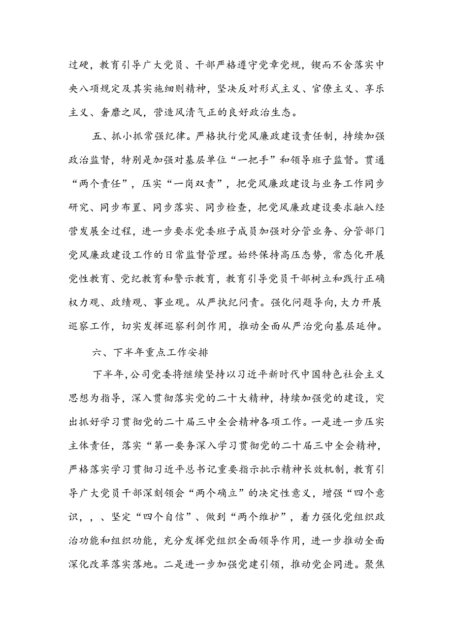 国企2024年上半年党建工作总结.docx_第3页