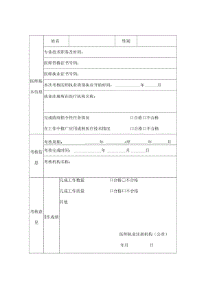 医师定期考核表模板【精选文档】.docx