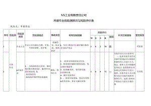 XX工业有限责任公司员吊装作业危险源辨识与风险评价表（2024年）.docx