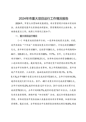 2024年市重大项目运行工作情况报告.docx