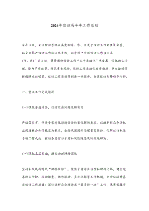 2024年信访局半年工作总结.docx