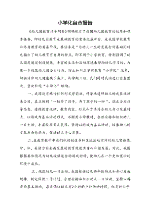 小学化自查报告.docx