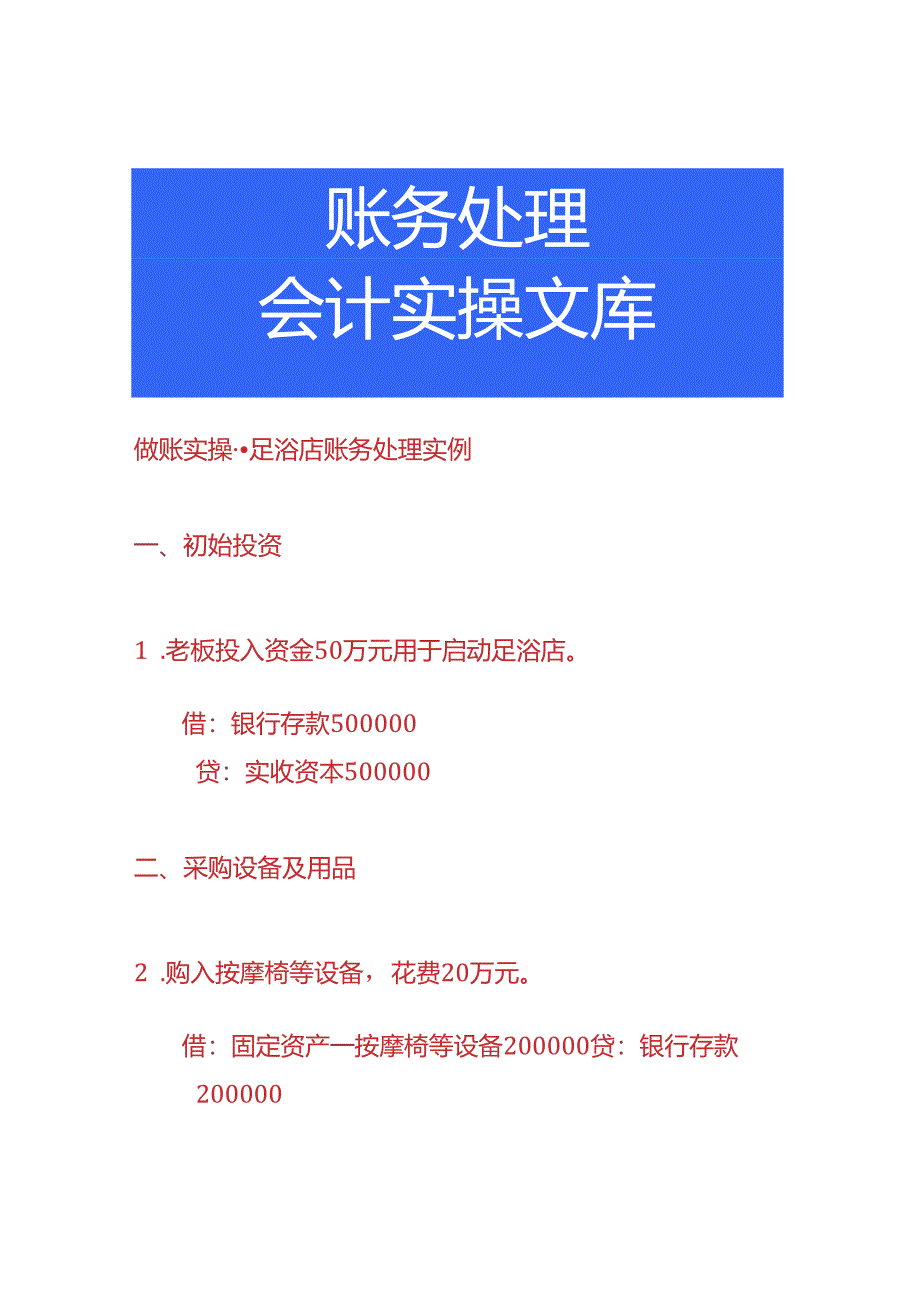 做账实操-足浴店账务处理实例.docx_第1页