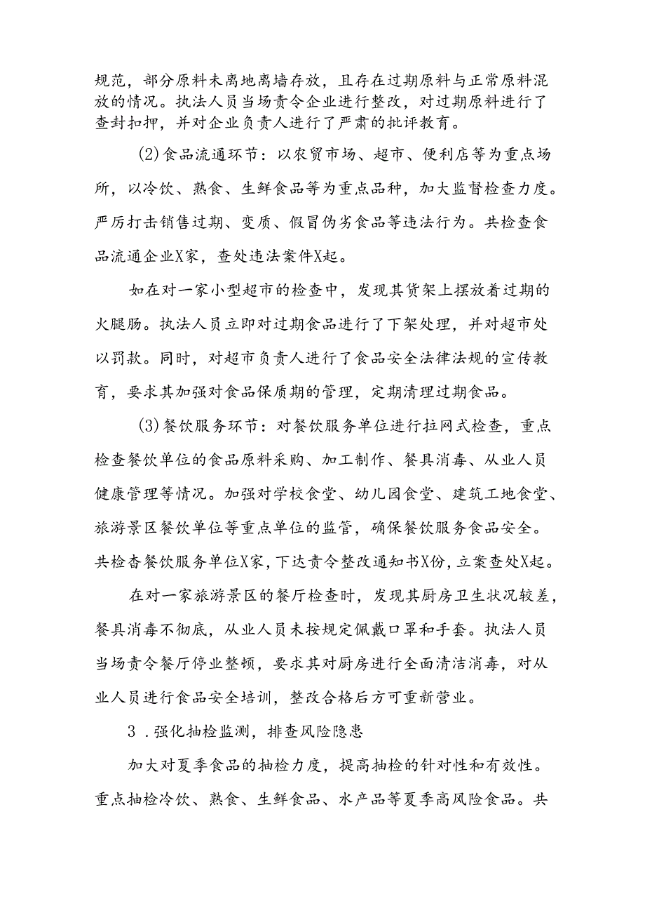 2024年夏季食品安全专项整治行动工作情况总结.docx_第2页