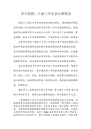学习2024年学习党的二十届三中全会个人心得感悟 （3份）_71.docx