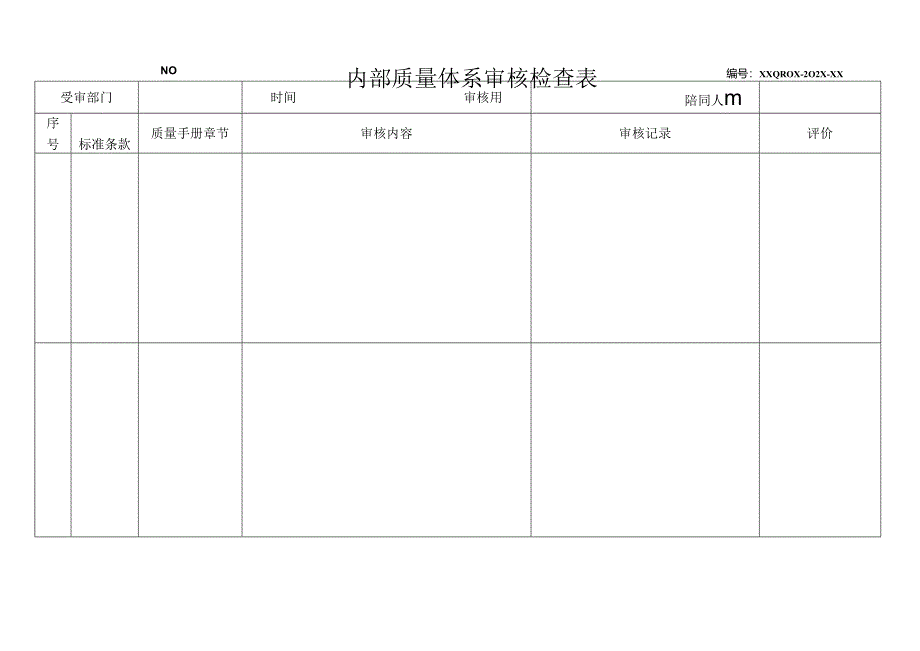 《内部质量体系审核检查表》.docx_第1页