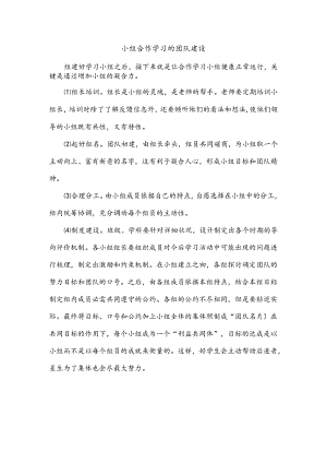 小组合作学习的团队建设.docx