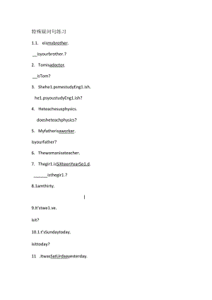特殊疑问句练习.docx