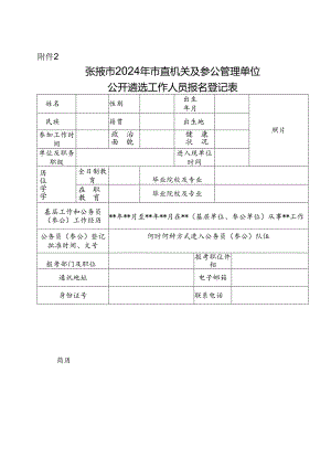 省委组织部机关公开遴选工作人员报名报名表.docx