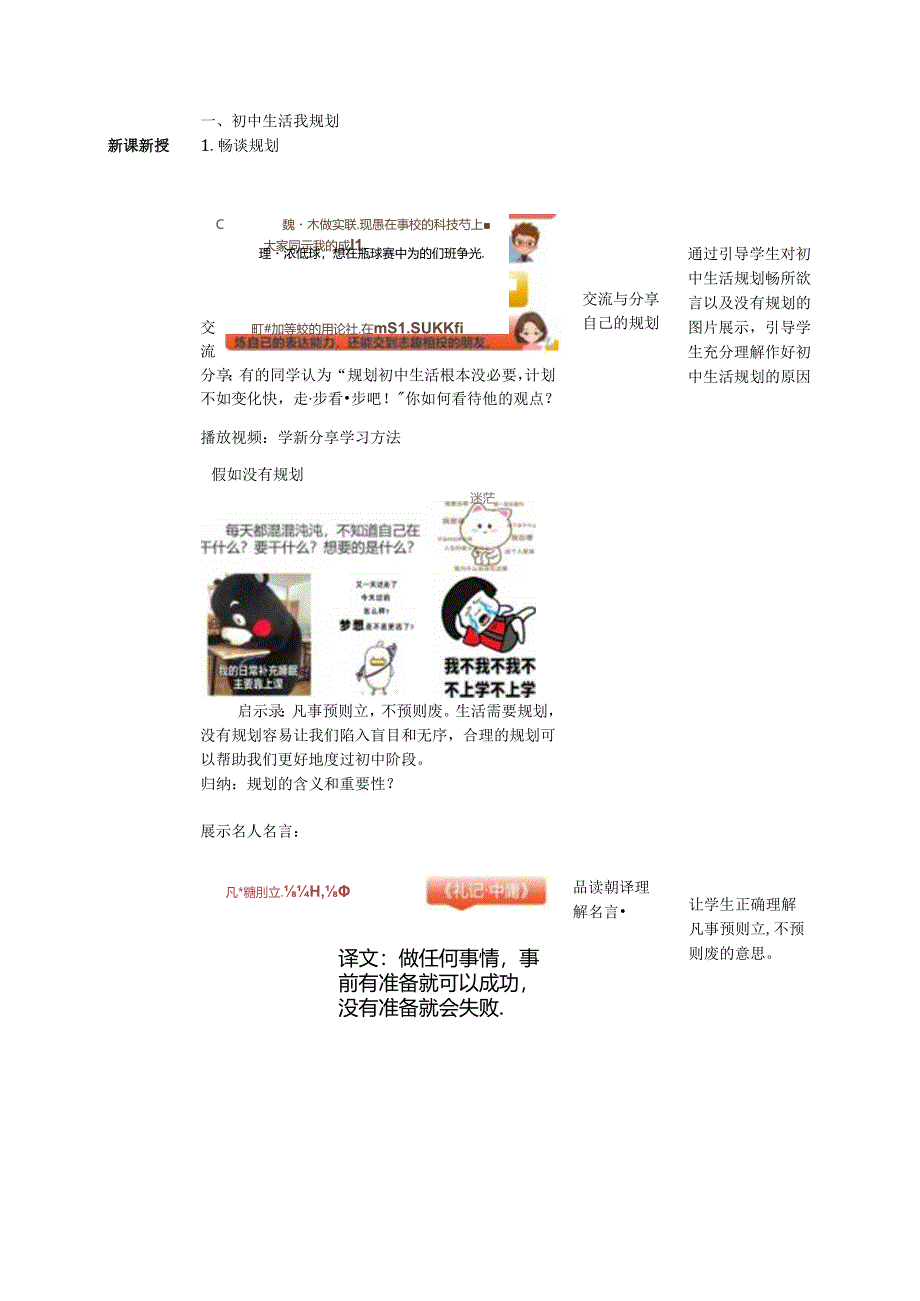 （2024年秋新改）部编版七年级上册道德与法治《规划初中生活》教案.docx_第2页