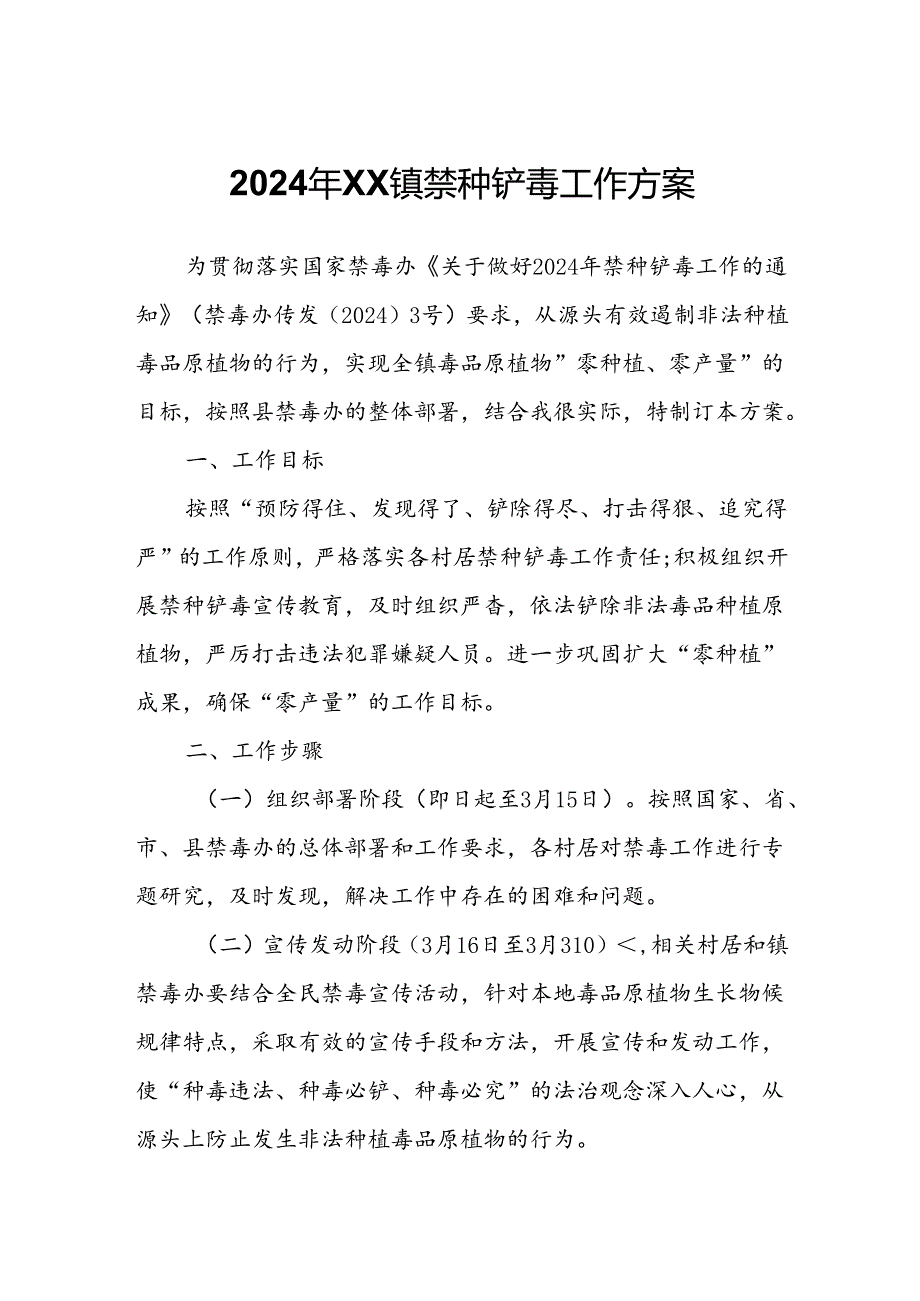 2024年XX镇禁种铲毒工作方案.docx_第1页