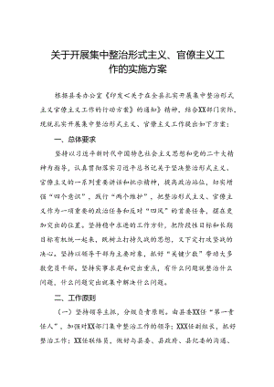 关于开展集中整治形式主义、官僚主义工作的实施方案.docx