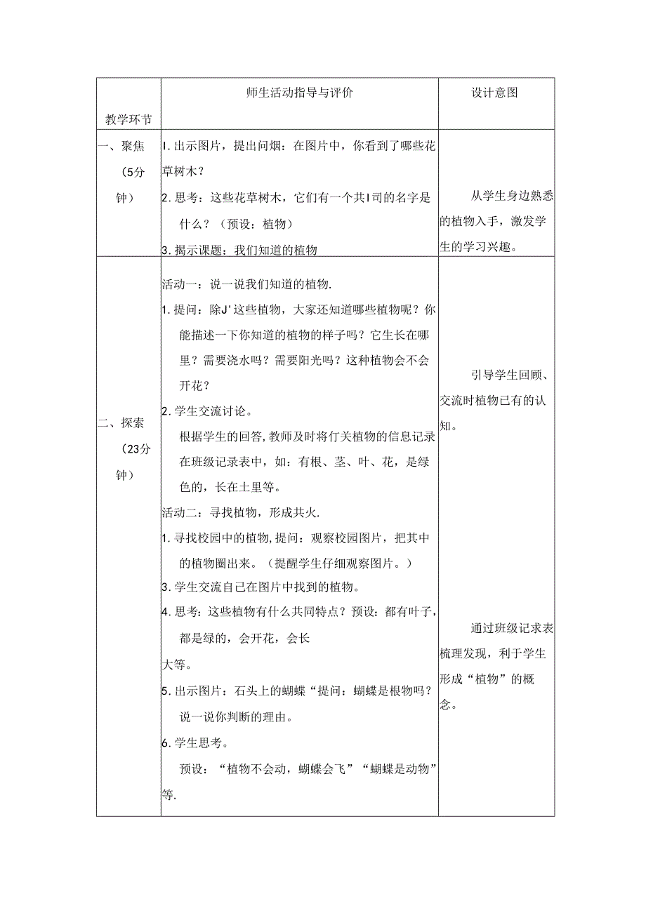 （2024秋）科教版科学一年级上册《我们知道的植物》教案.docx_第2页