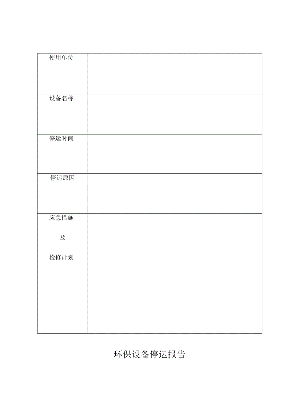 环保设备停运报告.docx_第1页