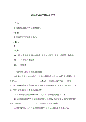 流延分切生产作业指导书（2024年）.docx